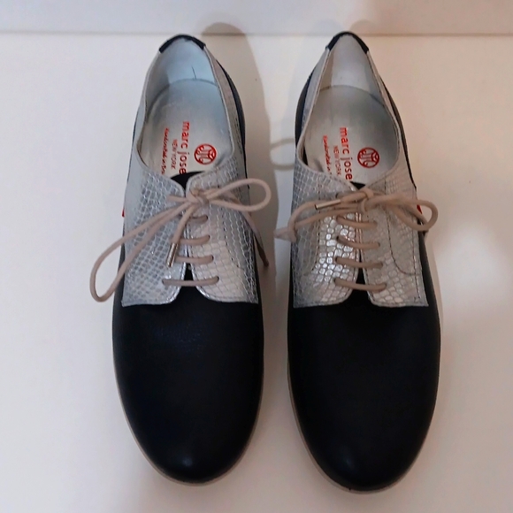Royal Blue and Sliver marc joseph Lace Up Shoes size 7.5 - Picture 1 of 6